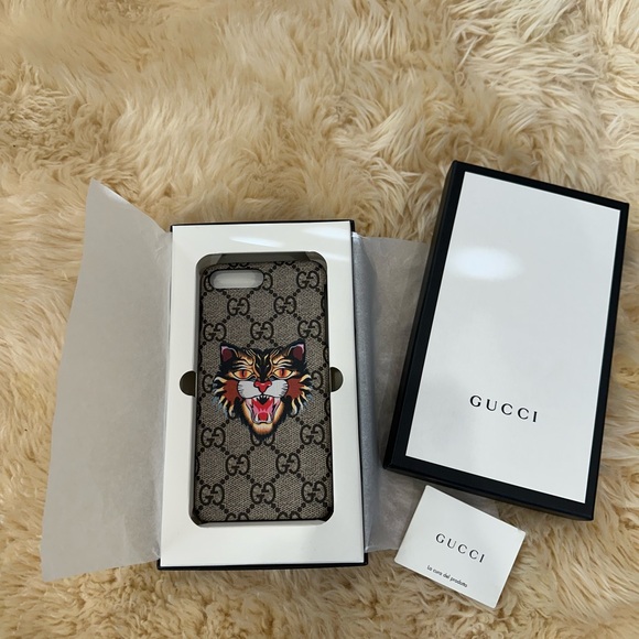 Gucci Designer Phone Case iPhone  7 / 8  New With Gucci Box